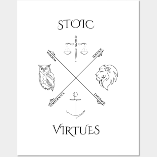 Stoic Virtues Posters and Art